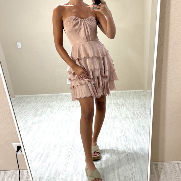 Rebecca Taylor Tiered Mini Tube Dress - Picture 1 of 14